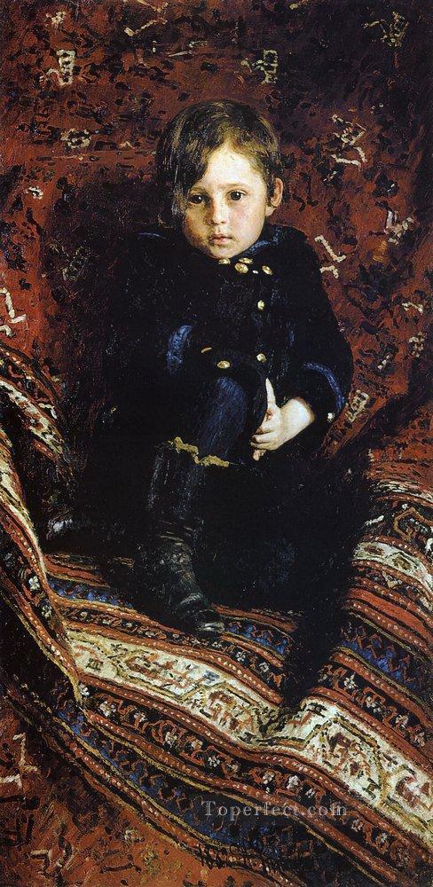 portrait of yuriy repin the artist s son 1882 Ilya Repin Oil Paintings